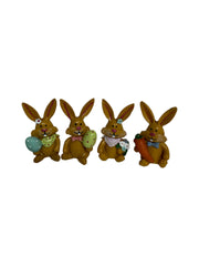 Figurine Din Rasina Iepuri Cu Dinti 4/Set