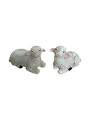 Figurine Din Rasina De Paste Oite Asezate 2/Set