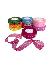 Panglica Organza Cu Floricele
