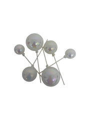 Topper Bile Alb Perlat 6/Set