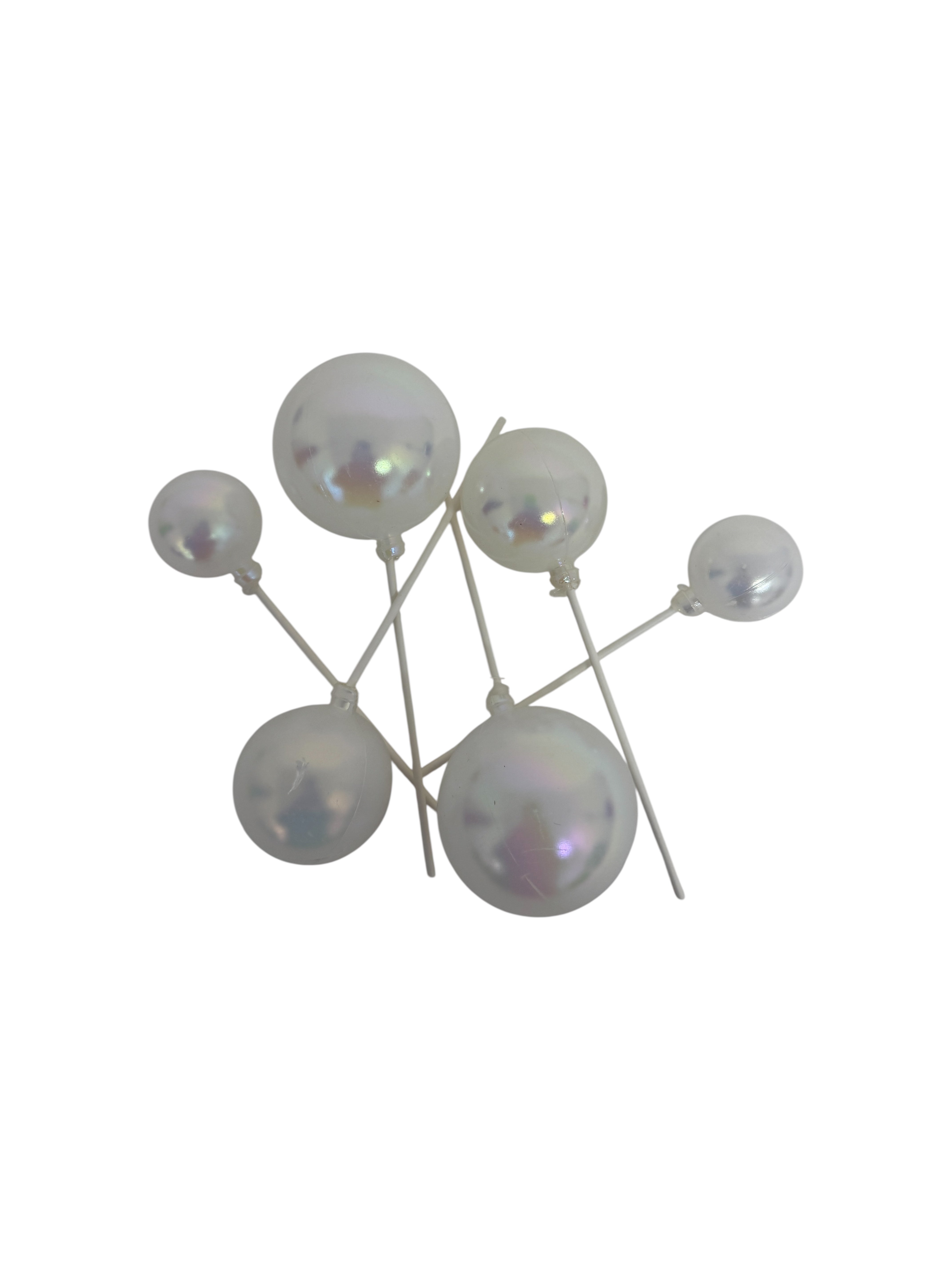 Topper Bile Alb Perlat 6/Set