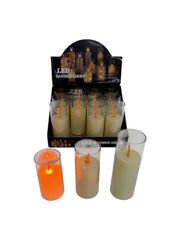 Lumanari Plastic Cu Led Cu Flacara  12/Set