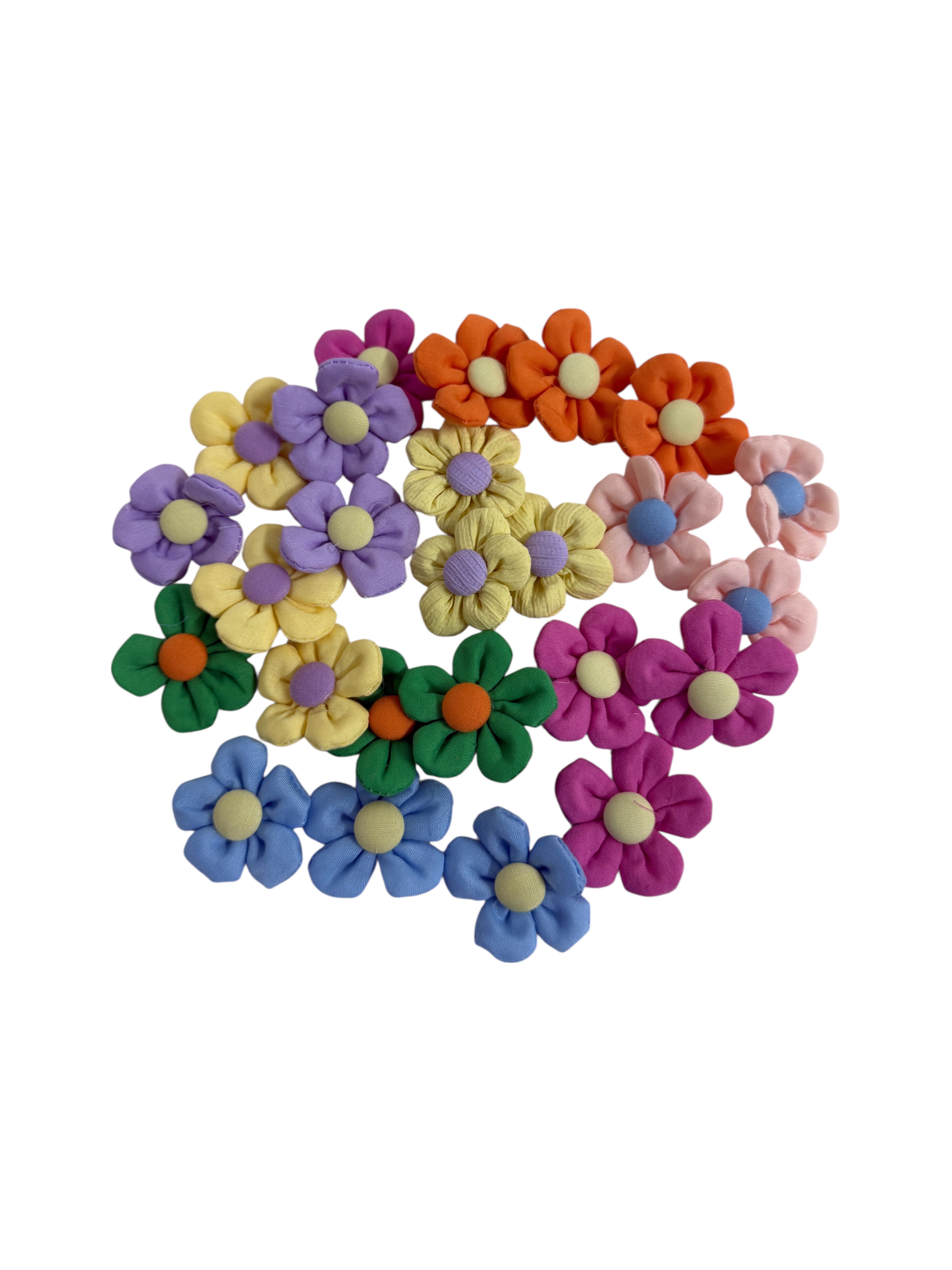 Floricele Decorative Textil Colorate 20/Set