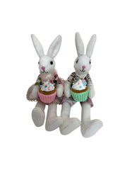 Decoratiune Paste Iepuri Cu Briosa 2/set