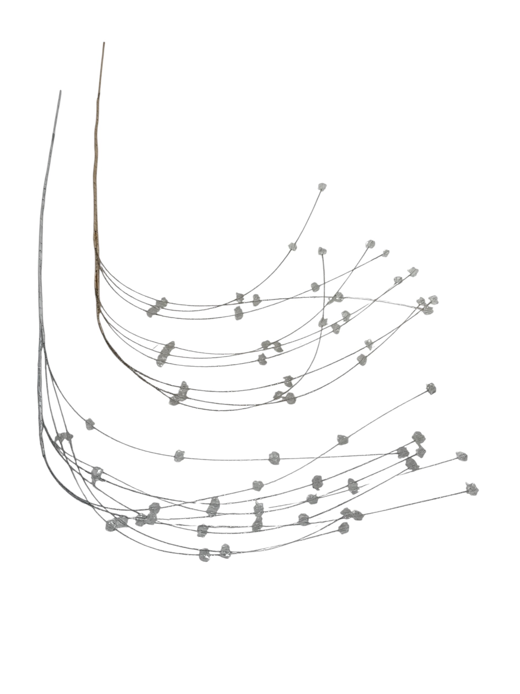 Crengi Decorative Din Pietre Transparente Din Plastic