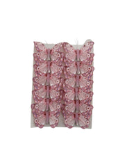 Fluturi Decorativi Din Pene Colorate Roz Simpli 12/Set