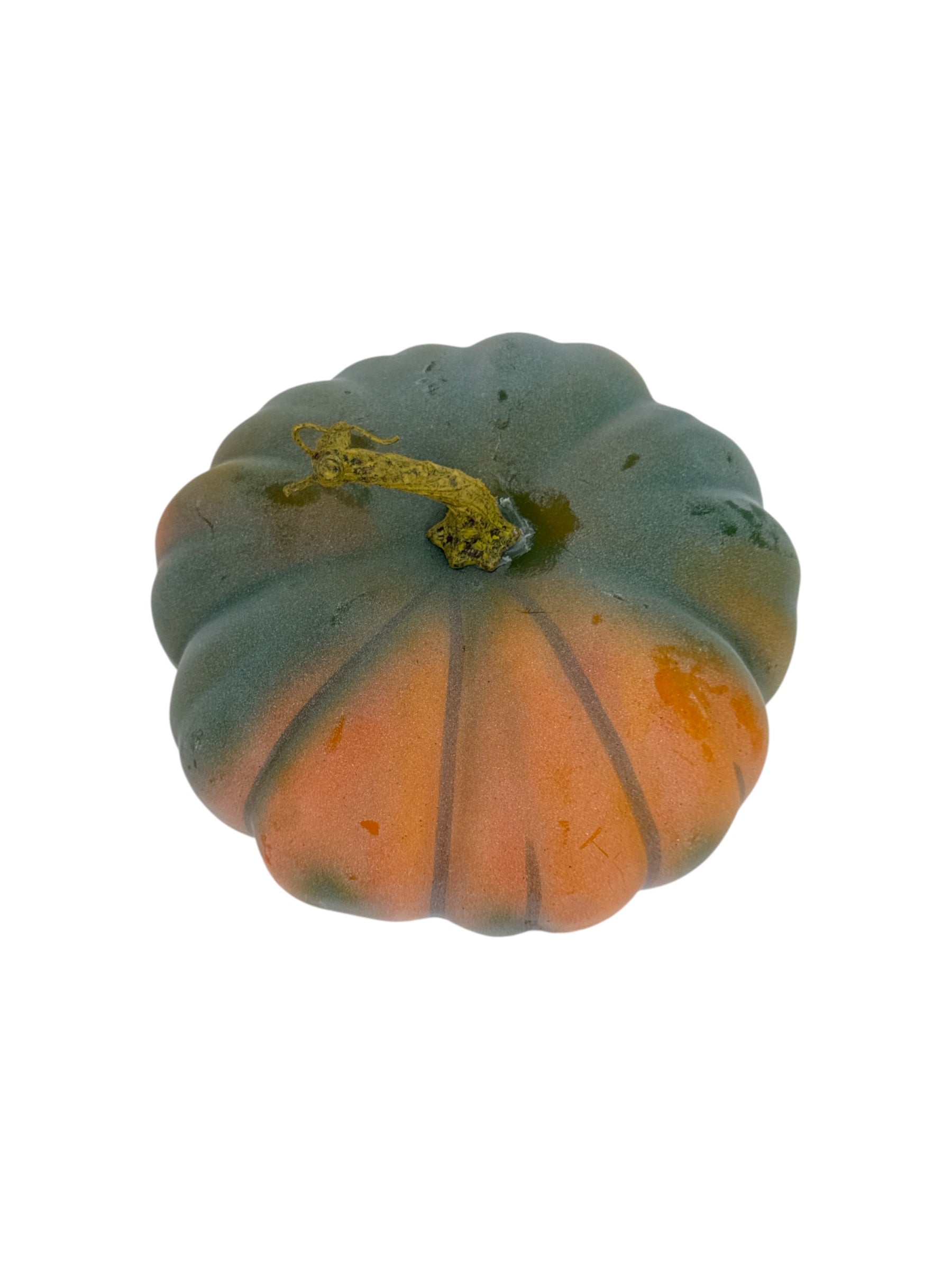 Legume Artificiale Dovleac Plastic Verde Cu Portocaliu