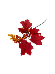 Crengute Frunze Artificiale De Toamna Frunze Artar,bile,Ilex Portocaliu 12/Set