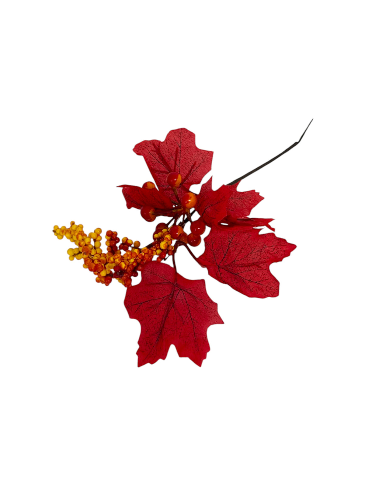 Crengute Frunze Artificiale De Toamna Frunze Artar,bile,Ilex Portocaliu 12/Set