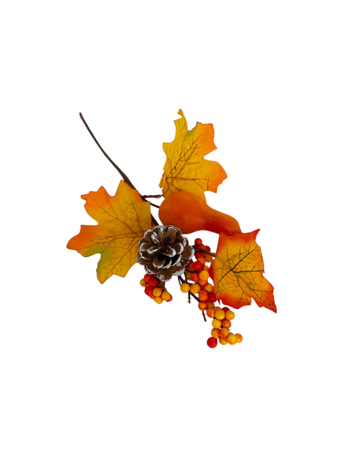 Crengute Frunze Artificiale De Toamna+Con+Ilex+Tartacuta Pentru Aranjamente 12/Set