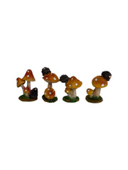 Minifigurină din Rășină Ciupercă cu Arici – Decorațiune pentru Aranjamente