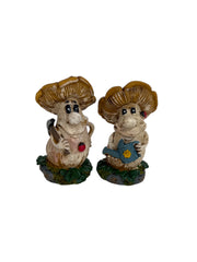 Figurine din rășină Ciuperci zâmbărețe 2/Set