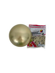 Baloane Din Latex Chrome 12" 50/Set Auriu Sampanie