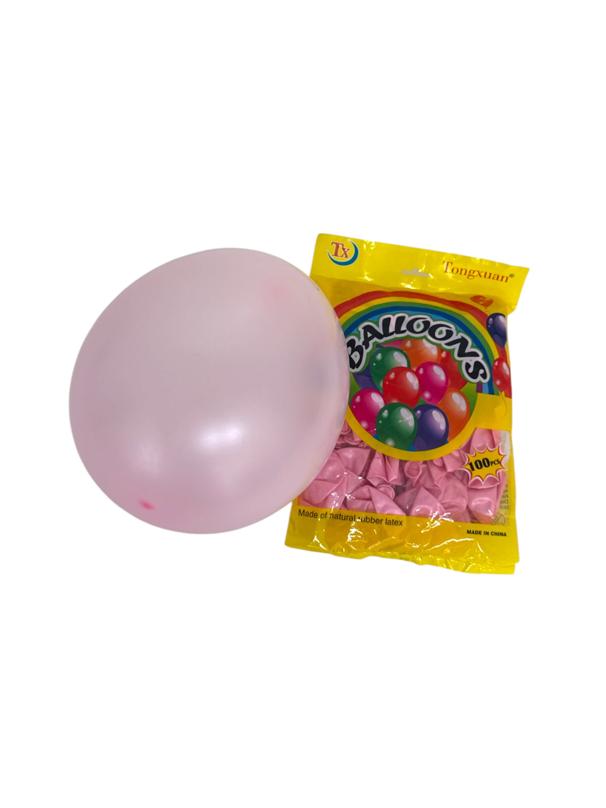 Baloane Din Latex Sidefate Roz Pal 100/Set 12 Inch