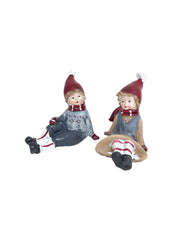Figurină de Crăciun din Rășină – Copii Așezați 2/Set