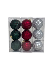 Globuri De Craciun Fatetate 12 Cm 3/Set