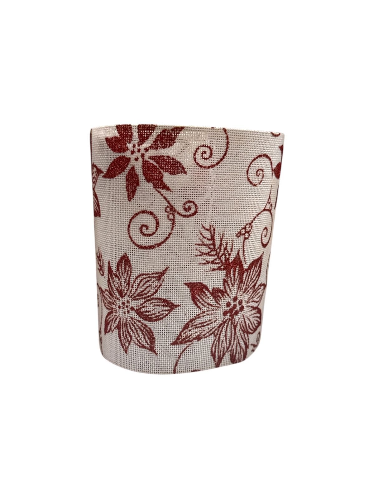 Panglica Sac Alb Design Cu Floarea Craciunului