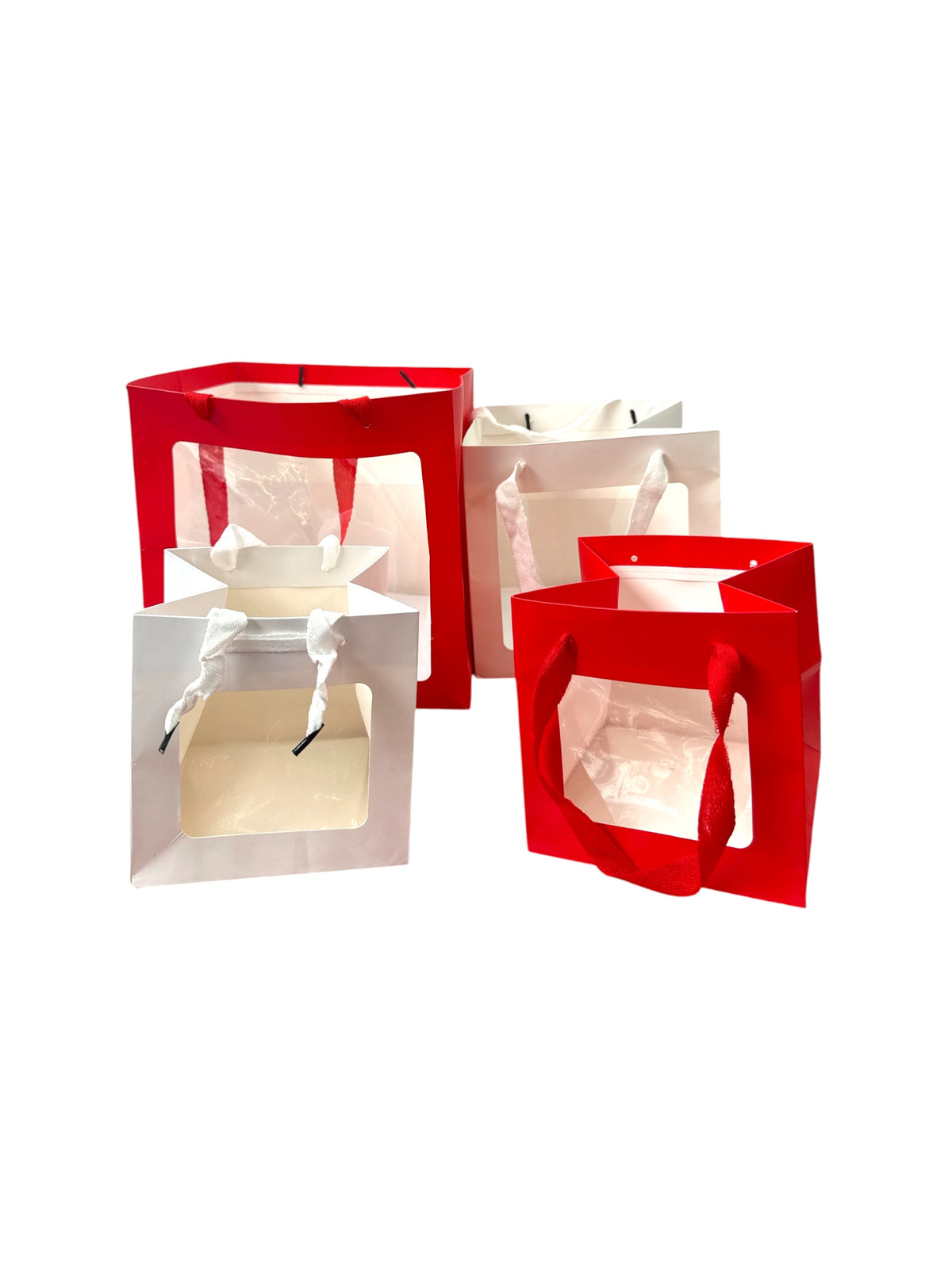 Pungi Cadou Hartie Cu Fereastra Cubice 12/Set